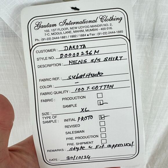 Dakota NWT White 100% Cotton Short Sleeve Collared Lightweight Button Up Size XL - Picture 4 of 8